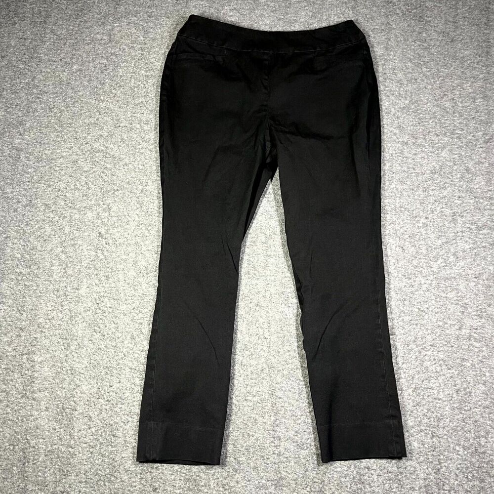 Soft Surroundings Black Womens Pull On Pants Straight Elastic Waistband Sz M